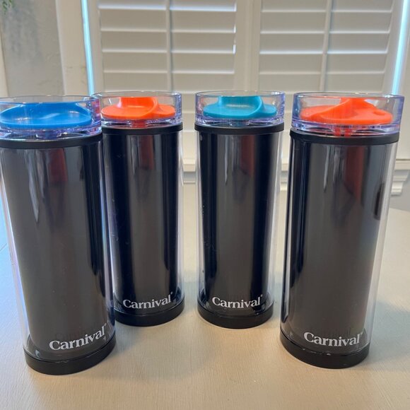Carnival Cruise Line Other - 4 Carnival Cruise Ship NEW Souvenir Port Photo Display Cups Lids